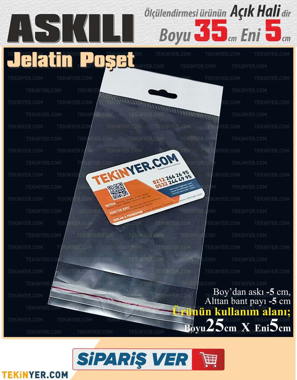 5x35 cm Askılı Jelatin